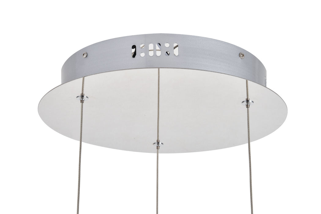 Elegant Lighting 3500D3RC LED Pendant, Chrome