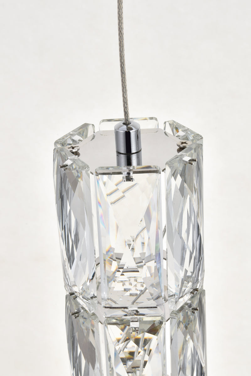 Elegant Lighting 3500D5RC LED Pendant, Chrome