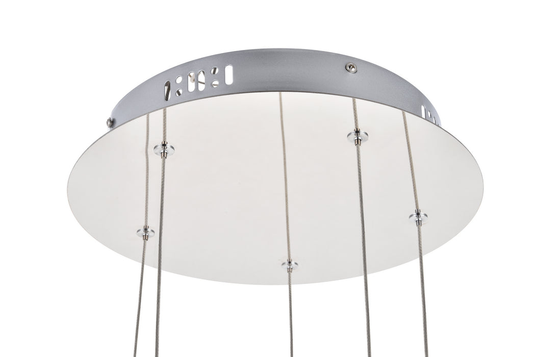 Elegant Lighting 3500D5RC LED Pendant, Chrome
