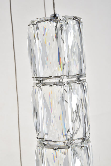 Elegant Lighting 3500D24C LED Pendant, Chrome