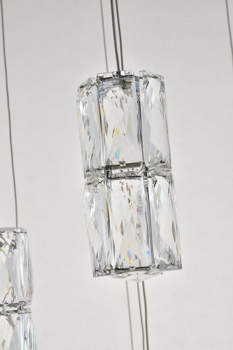 Elegant Lighting 3500D28C LED Pendant, Chrome