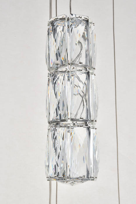 Elegant Lighting 3500D28C LED Pendant, Chrome