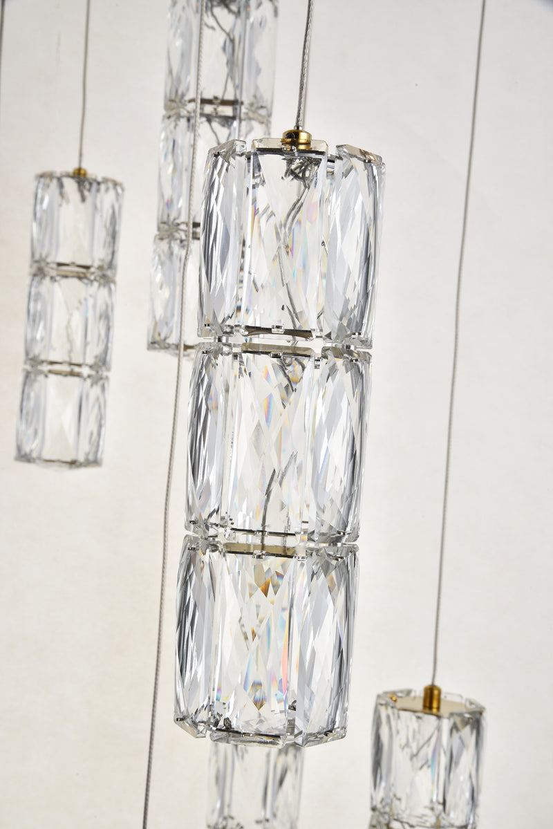 Elegant Lighting 3500D28G LED Pendant, Gold