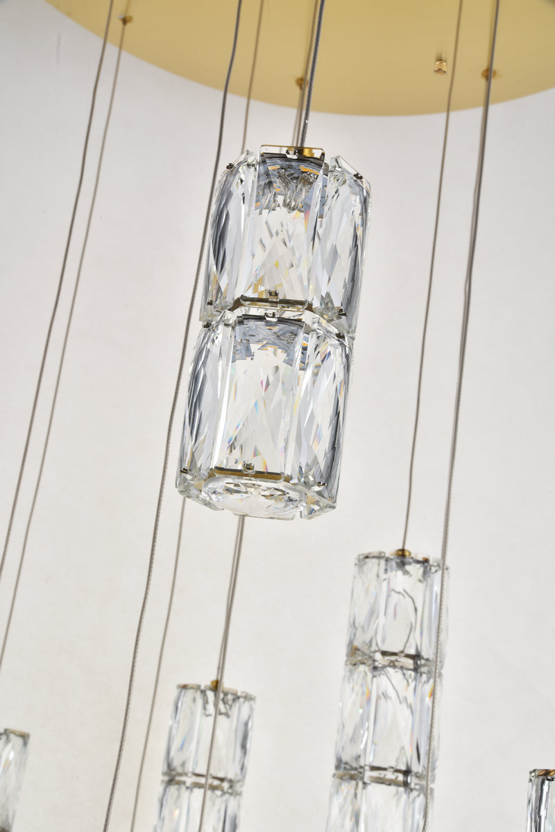 Elegant Lighting 3500D28G LED Pendant, Gold