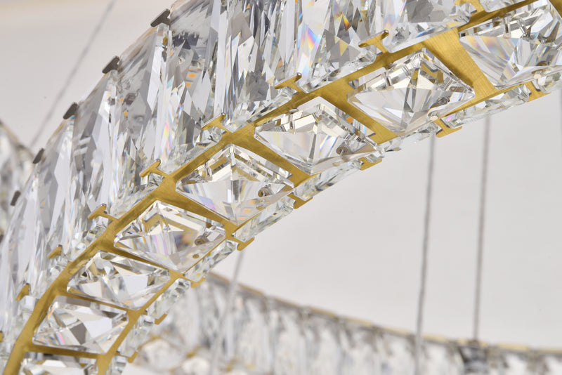 Elegant Lighting 3503G34G LED Chandelier, Gold