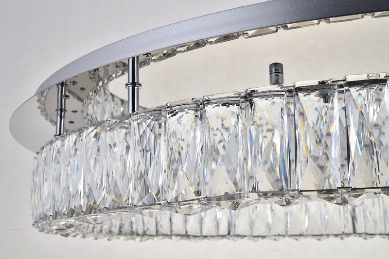 Elegant Lighting 3503F33C LED Flush Mount, Chrome