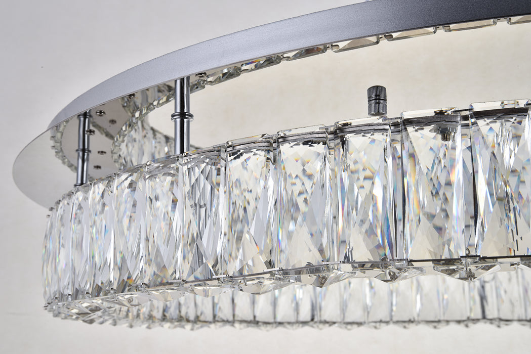 Elegant Lighting 3503F33C LED Flush Mount, Chrome