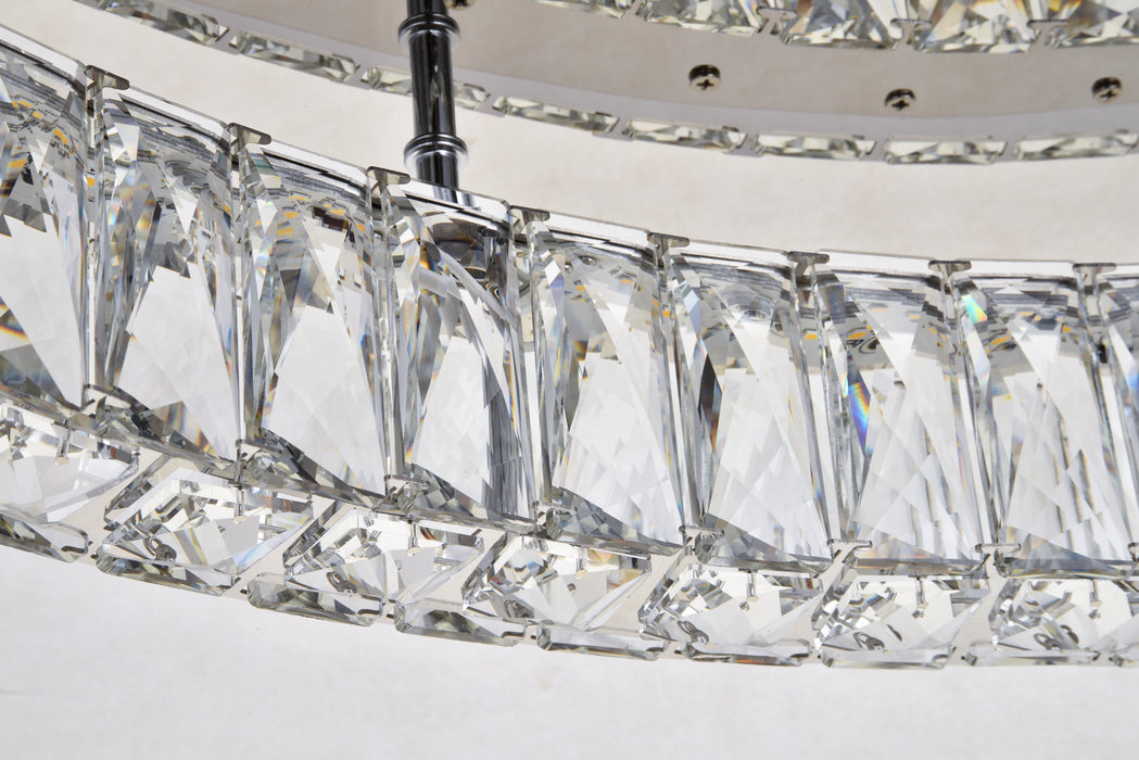 Elegant Lighting 3503F33C LED Flush Mount, Chrome