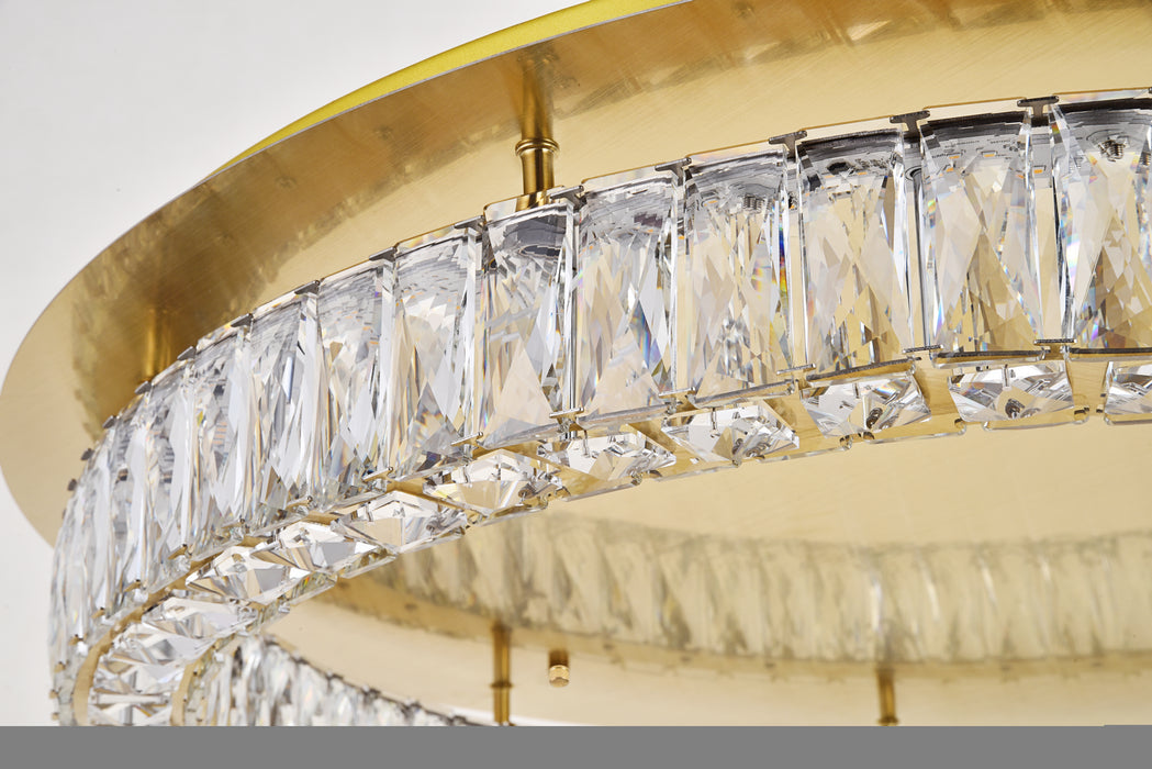 Elegant Lighting 3503F33G LED Flush Mount, Gold