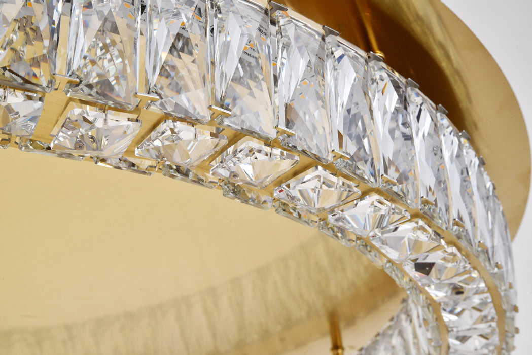Elegant Lighting 3503F33G LED Flush Mount, Gold