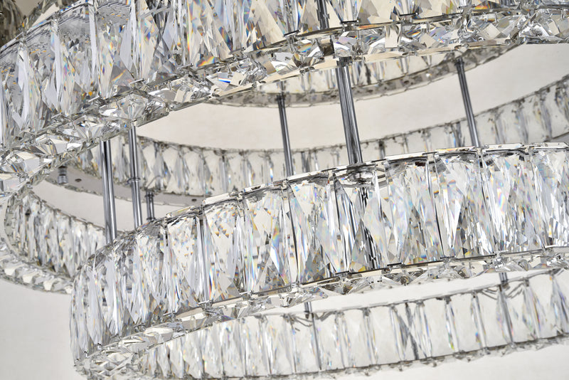Elegant Lighting 3503F33L2C LED Flush Mount, Chrome