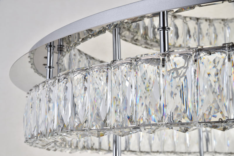 Elegant Lighting 3503F33L2C LED Flush Mount, Chrome