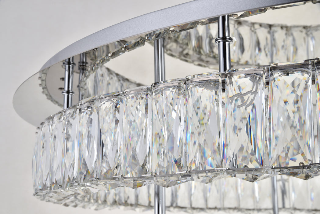Elegant Lighting 3503F33L2C LED Flush Mount, Chrome