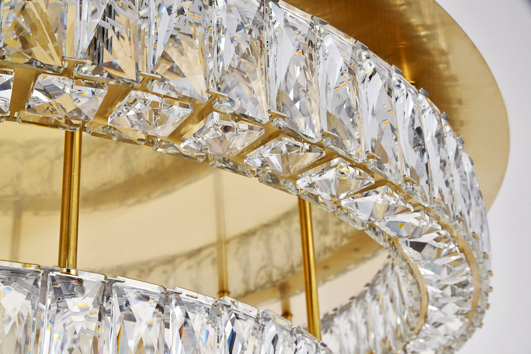 Elegant Lighting 3503F33L2G LED Flush Mount, Gold