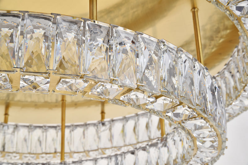Elegant Lighting 3503F33L2G LED Flush Mount, Gold