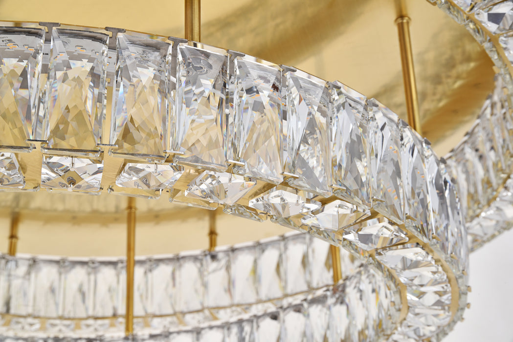 Elegant Lighting 3503F33L2G LED Flush Mount, Gold