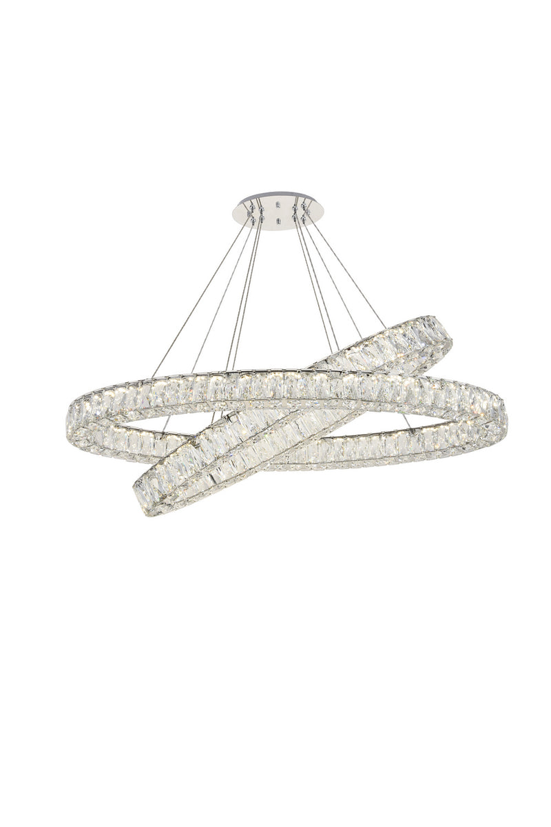 Elegant Lighting 3503D48C LED Chandelier, Chrome
