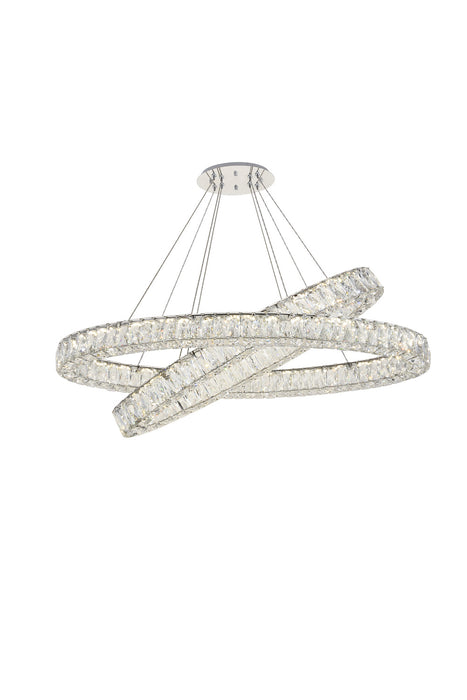 Elegant Lighting 3503D48C LED Chandelier, Chrome