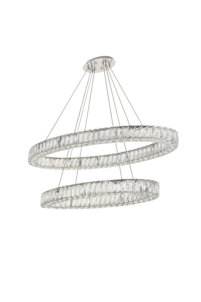Elegant Lighting 3503D48C LED Chandelier, Chrome