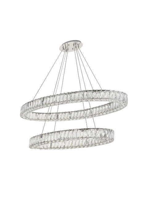 Elegant Lighting 3503D48C LED Chandelier, Chrome