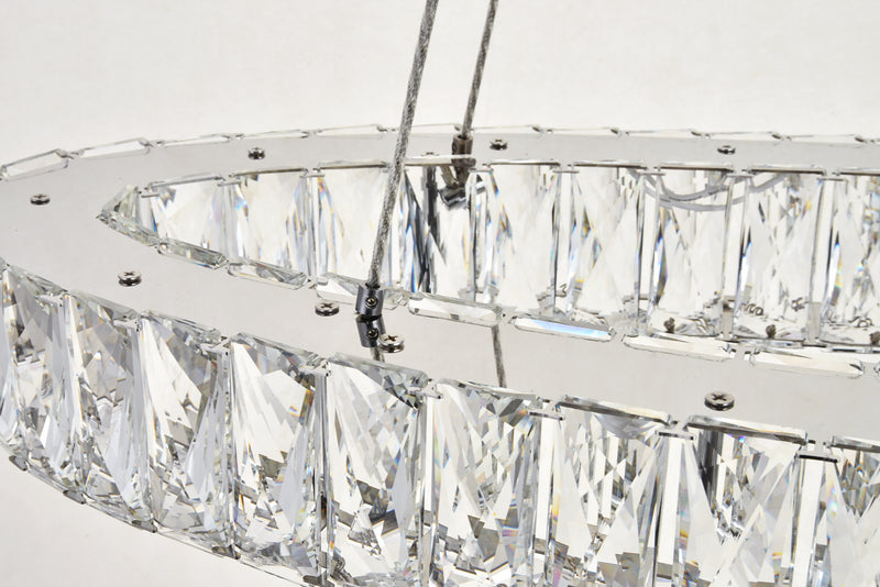 Elegant Lighting 3503D48C LED Chandelier, Chrome
