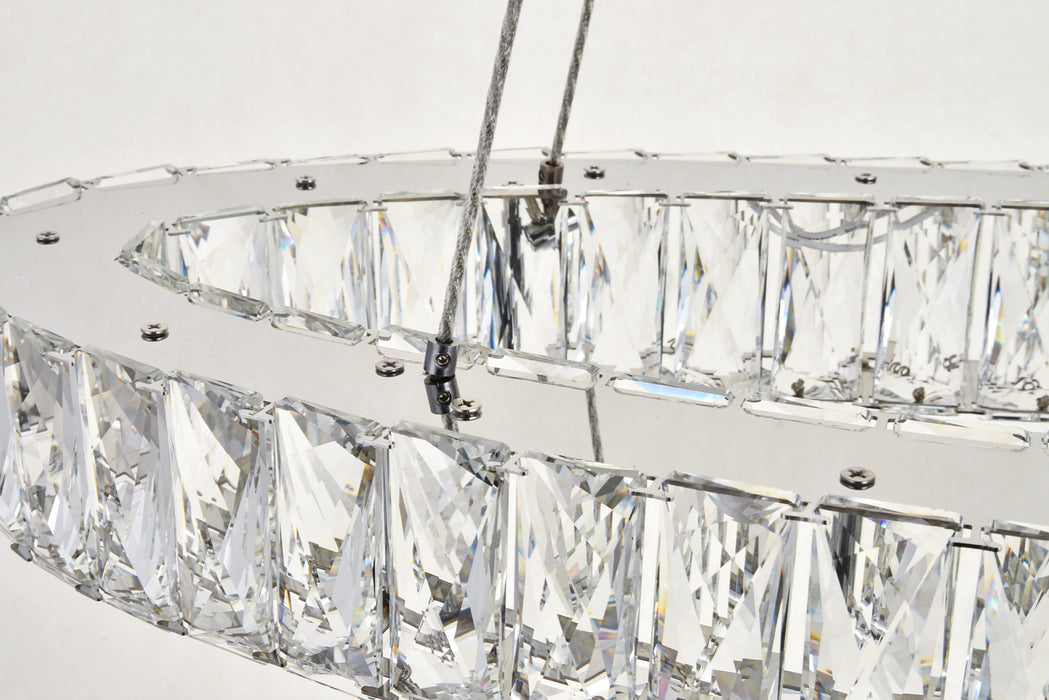 Elegant Lighting 3503D48C LED Chandelier, Chrome