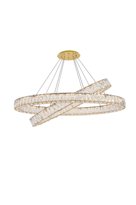 Elegant Lighting 3503D48G LED Chandelier, Gold