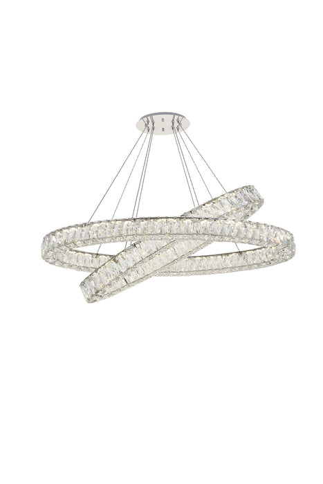 Elegant Lighting 3503D40C LED Chandelier, Chrome