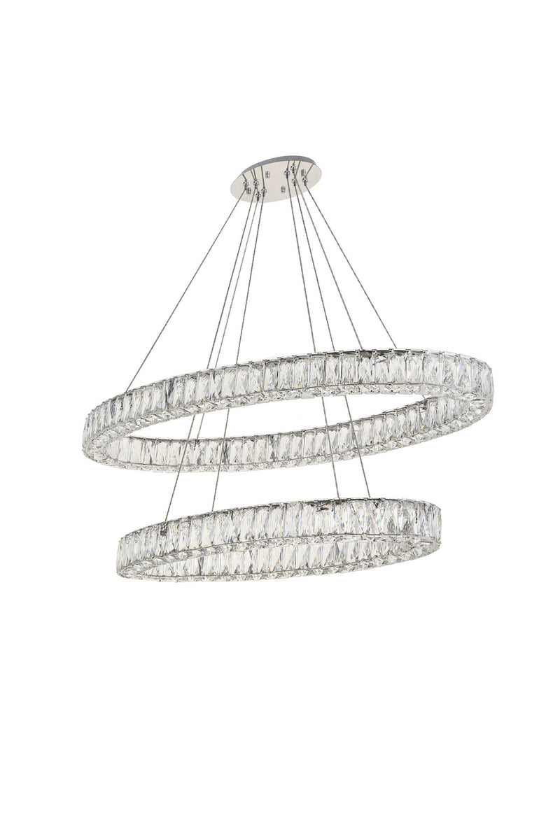 Elegant Lighting 3503D40C LED Chandelier, Chrome