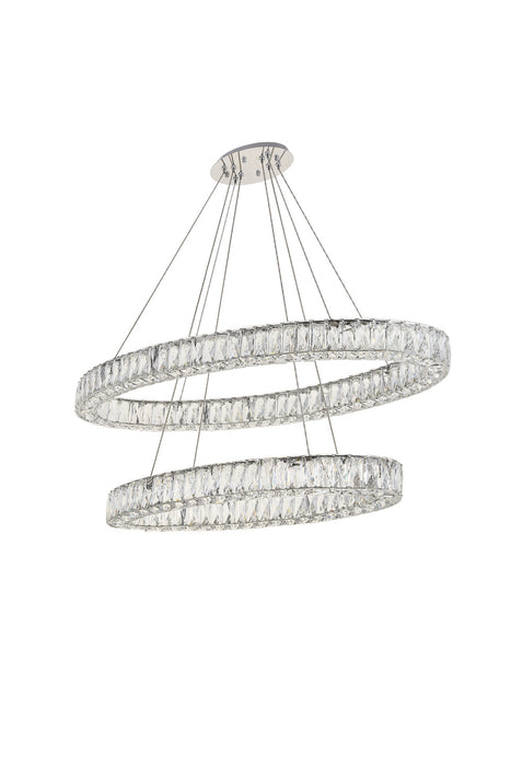 Elegant Lighting 3503D40C LED Chandelier, Chrome