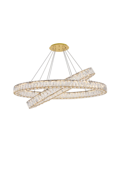 Elegant Lighting 3503D40G LED Chandelier, Gold