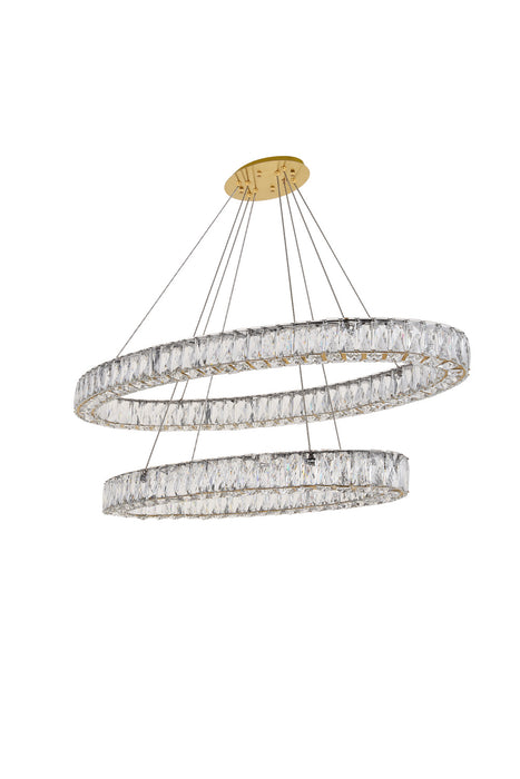 Elegant Lighting 3503D40G LED Chandelier, Gold