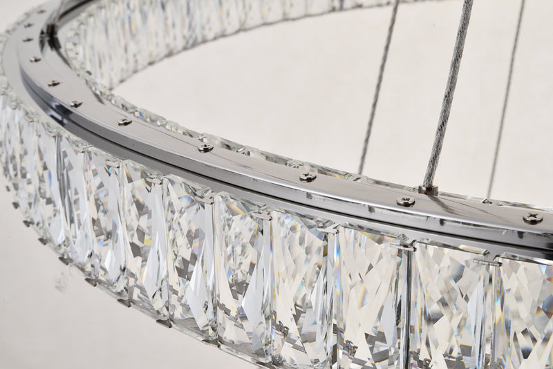Elegant Lighting 3503D42C LED Chandelier, Chrome
