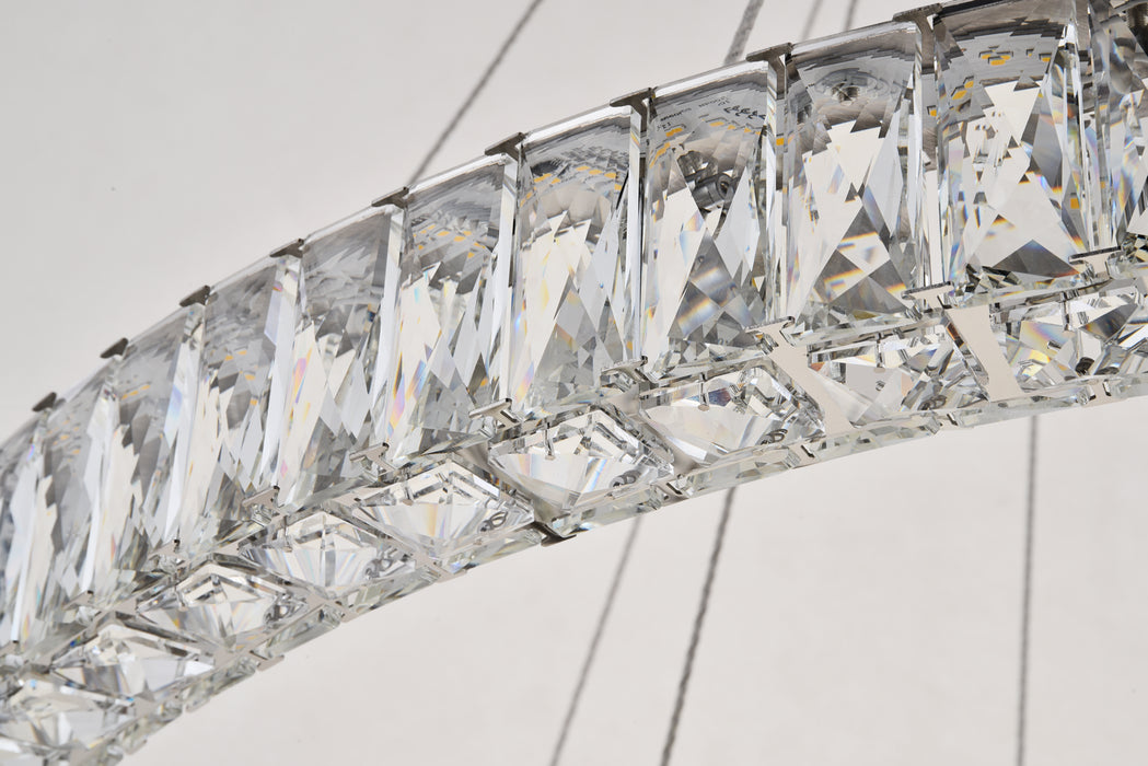 Elegant Lighting 3503D42C LED Chandelier, Chrome