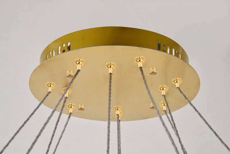 Elegant Lighting 3503D42G LED Chandelier, Gold
