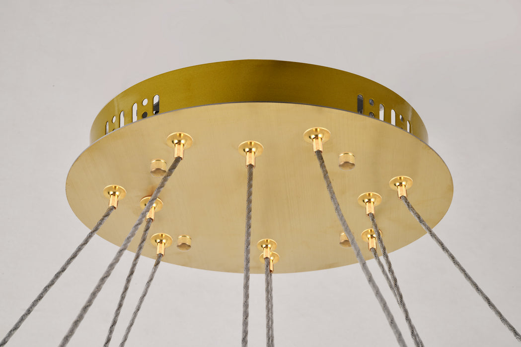 Elegant Lighting 3503D42G LED Chandelier, Gold