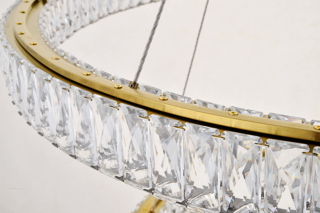 Elegant Lighting 3503D42G LED Chandelier, Gold