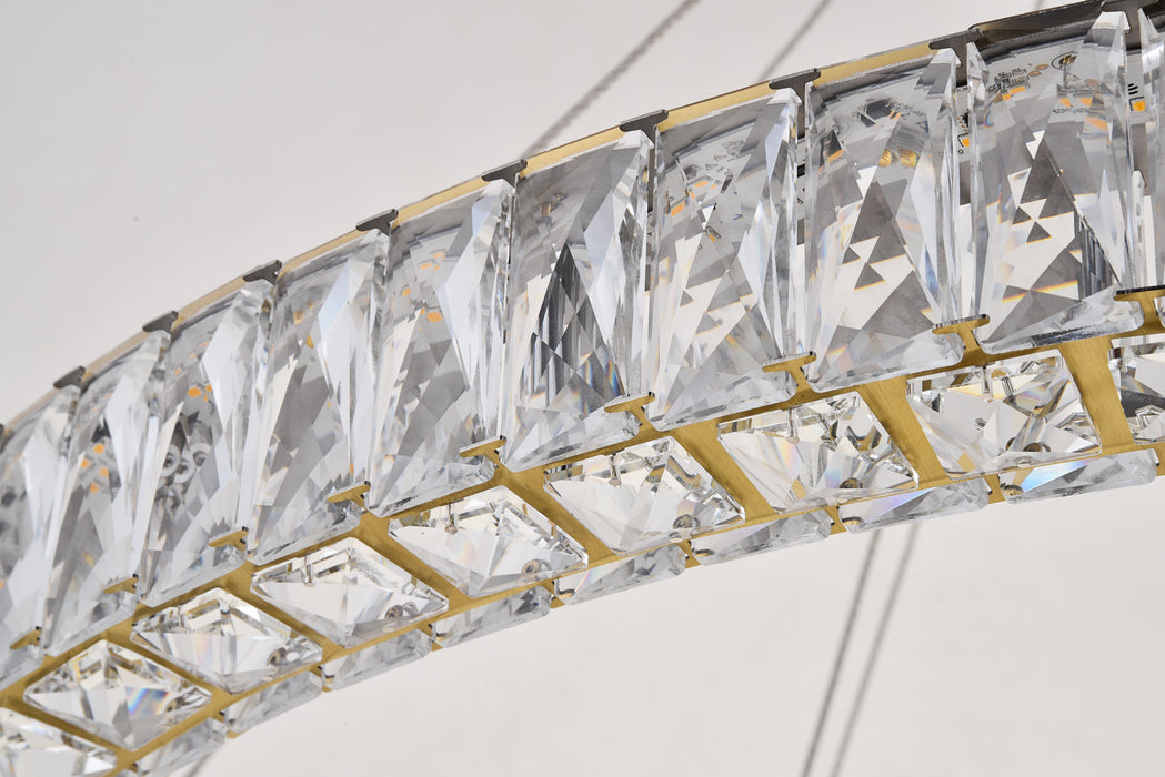 Elegant Lighting 3503D42G LED Chandelier, Gold