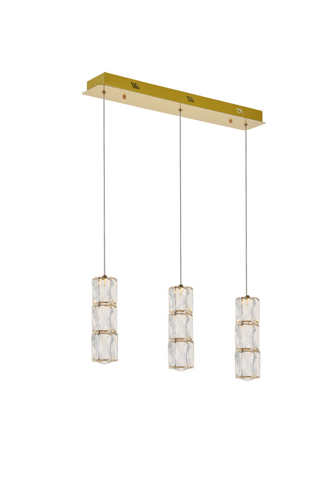 Elegant Lighting 3500D3G LED Pendant, Gold