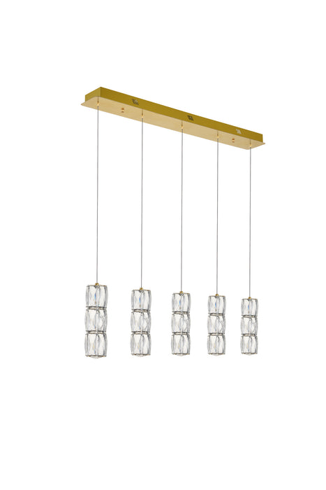 Elegant Lighting 3500D5G LED Pendant, Gold