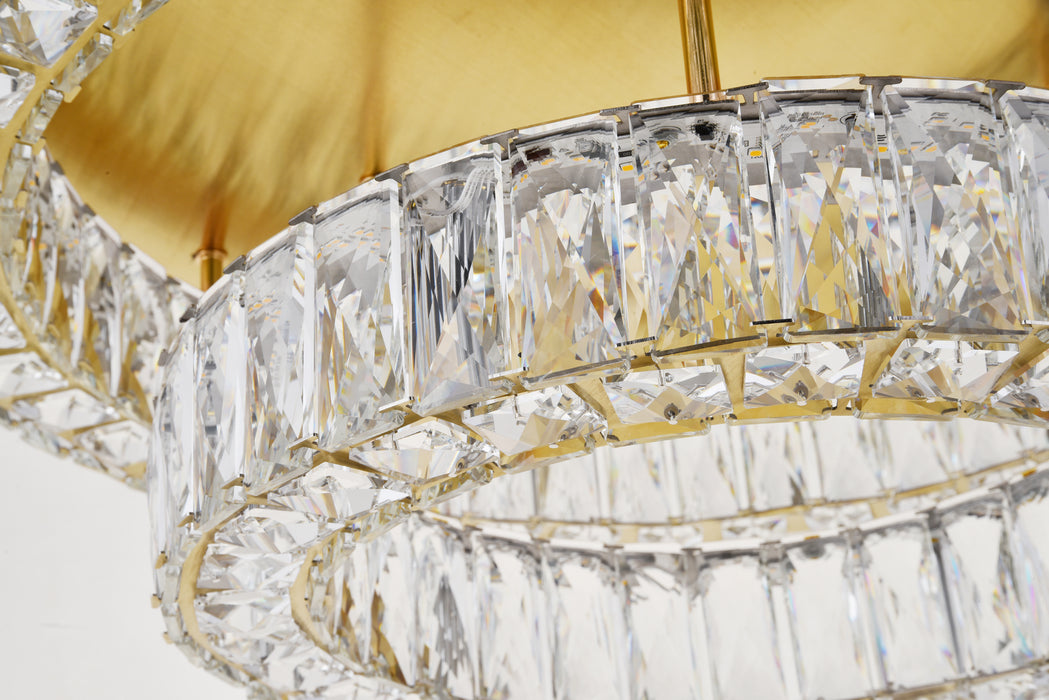 Elegant Lighting 3503F26L2G LED Flush Mount, Gold