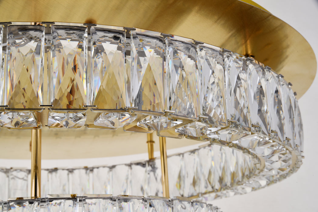Elegant Lighting 3503F26L2G LED Flush Mount, Gold