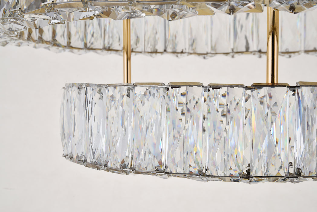 Elegant Lighting 3503F26L2G LED Flush Mount, Gold