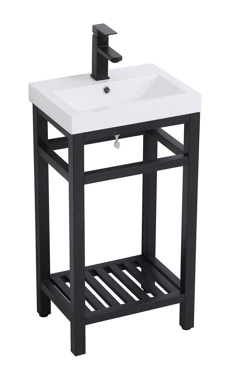 Elegant Lighting VF14018BK Single Bathroom Vanity, black