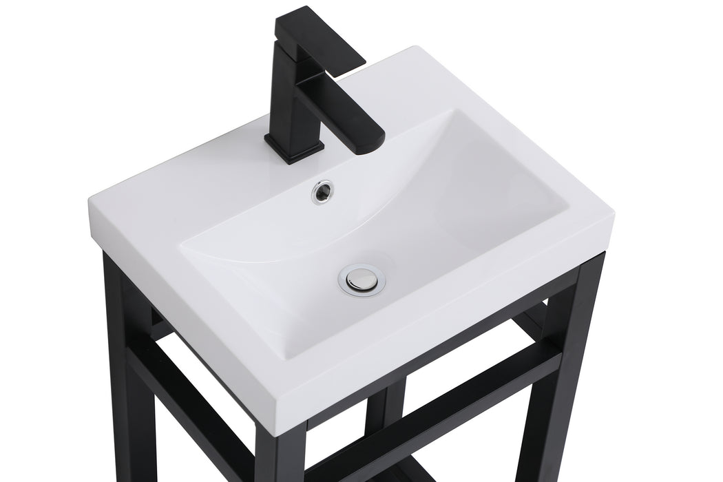 Elegant Lighting VF14018BK Single Bathroom Vanity, black
