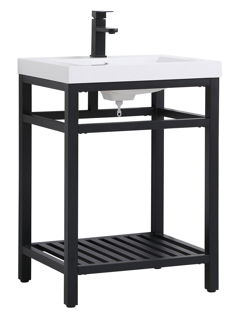 Elegant Lighting VF14024BK Single Bathroom Vanity, black