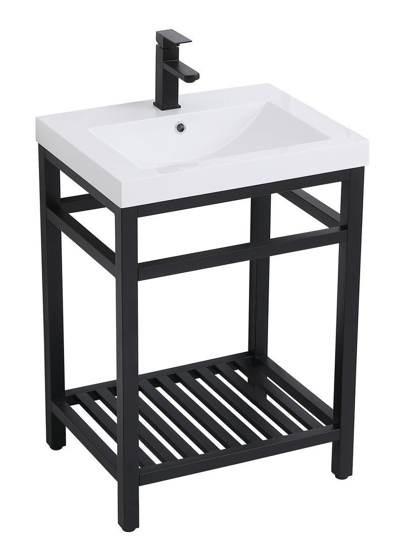 Elegant Lighting VF14024BK Single Bathroom Vanity, black