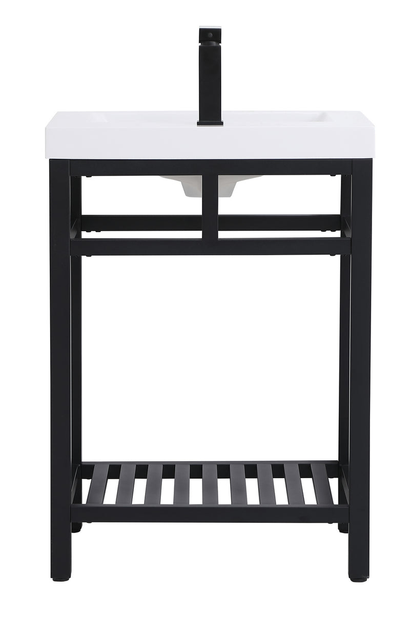 Elegant Lighting VF14024BK Single Bathroom Vanity, black