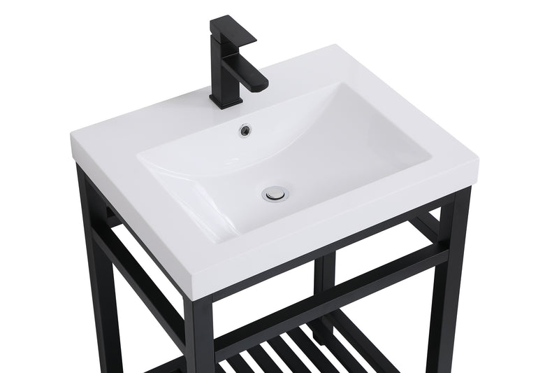 Elegant Lighting VF14024BK Single Bathroom Vanity, black