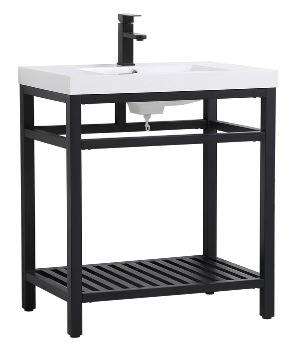 Elegant Lighting VF14030BK Single Bathroom Vanity, black